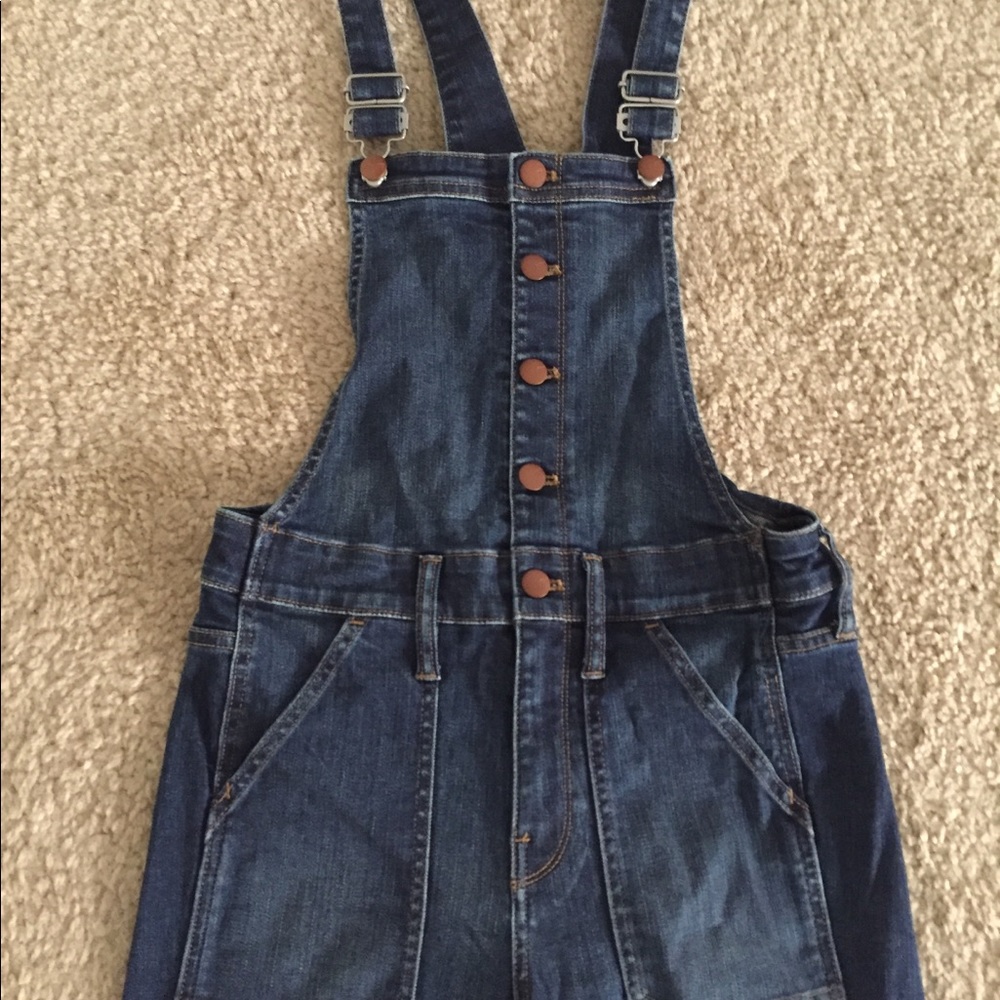 Madewell Buttondown Overalls skinny stretch XS